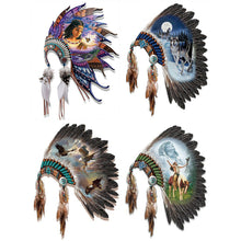 Load image into Gallery viewer, 4pcs Diamond Painting Set - native american headgear (30*40CM)
