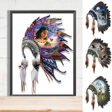 Load image into Gallery viewer, 4pcs Diamond Painting Set - native american headgear (30*40CM)
