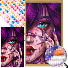 Load image into Gallery viewer, AB Diamond Painting - Full Round -tattoo girl (40*70CM)
