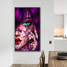 Load image into Gallery viewer, AB Diamond Painting - Full Round -tattoo girl (40*70CM)
