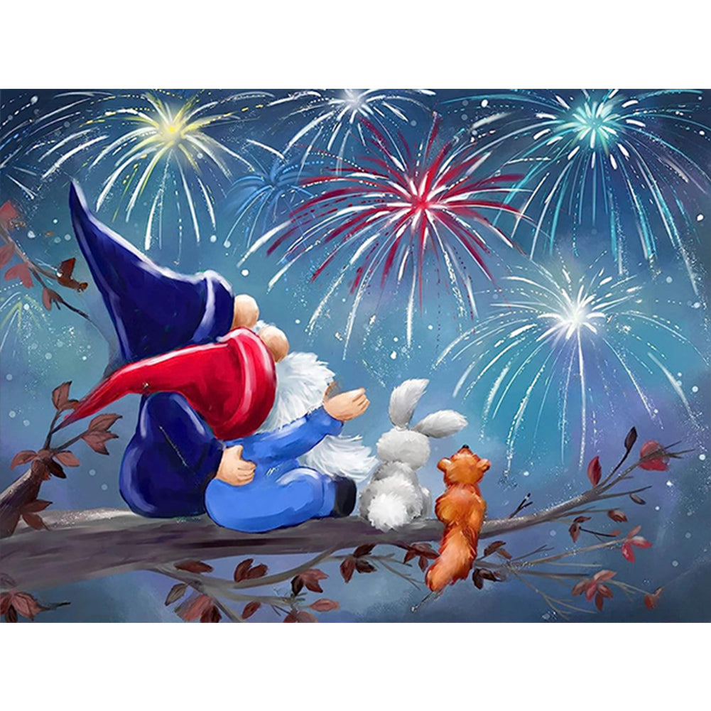 Diamond Painting - Full Round - goblin watching fireworks (40*30CM)