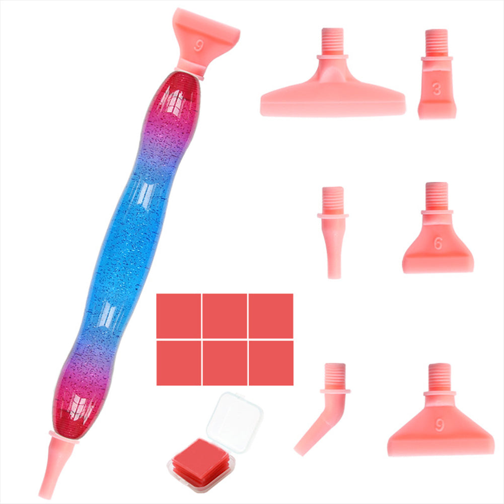 Diamond Stylus Pen Art Dotting Pen Threaded Spotting Pen (Starry Red)