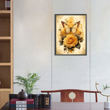 Load image into Gallery viewer, Diamond Painting - Full Round - butterfly and rose (30*40CM)

