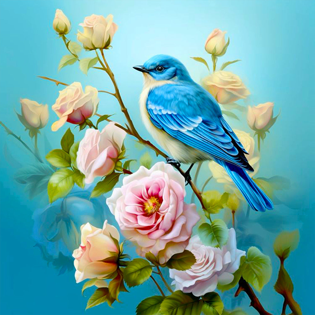 Diamond Painting - Full Round -flowers and birds (40*40CM)