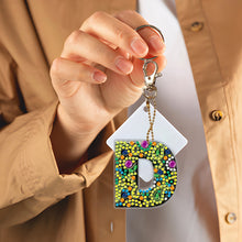 Load image into Gallery viewer, DIY Pocket Mirror Handmade Gem Keychains Letters Lady Bag Pendant (D)
