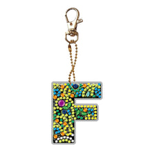 Load image into Gallery viewer, DIY Pocket Mirror Handmade Gem Keychains Letters Lady Bag Pendant (F)
