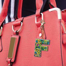 Load image into Gallery viewer, DIY Pocket Mirror Handmade Gem Keychains Letters Lady Bag Pendant (F)
