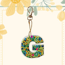 Load image into Gallery viewer, DIY Pocket Mirror Handmade Gem Keychains Letters Lady Bag Pendant (G)
