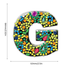 Load image into Gallery viewer, DIY Pocket Mirror Handmade Gem Keychains Letters Lady Bag Pendant (G)
