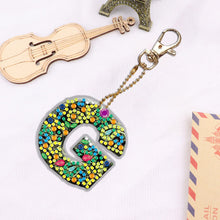 Load image into Gallery viewer, DIY Pocket Mirror Handmade Gem Keychains Letters Lady Bag Pendant (G)
