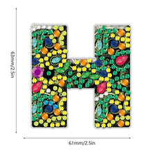 Load image into Gallery viewer, DIY Pocket Mirror Handmade Gem Keychains Letters Lady Bag Pendant (H)
