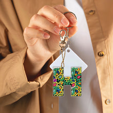 Load image into Gallery viewer, DIY Pocket Mirror Handmade Gem Keychains Letters Lady Bag Pendant (H)
