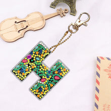 Load image into Gallery viewer, DIY Pocket Mirror Handmade Gem Keychains Letters Lady Bag Pendant (H)
