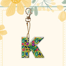 Load image into Gallery viewer, DIY Pocket Mirror Handmade Gem Keychains Letters Lady Bag Pendant (K)
