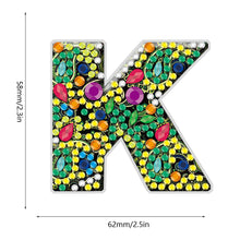 Load image into Gallery viewer, DIY Pocket Mirror Handmade Gem Keychains Letters Lady Bag Pendant (K)
