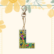 Load image into Gallery viewer, DIY Pocket Mirror Handmade Gem Keychains Letters Lady Bag Pendant (L)
