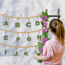 Load image into Gallery viewer, DIY Pocket Mirror Handmade Gem Keychains Letters Lady Bag Pendant (M)
