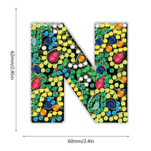 Load image into Gallery viewer, DIY Pocket Mirror Handmade Gem Keychains Letters Lady Bag Pendant (N)
