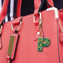Load image into Gallery viewer, DIY Pocket Mirror Handmade Gem Keychains Letters Lady Bag Pendant (P)
