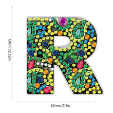 Load image into Gallery viewer, DIY Pocket Mirror Handmade Gem Keychains Letters Lady Bag Pendant (R)
