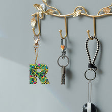 Load image into Gallery viewer, DIY Pocket Mirror Handmade Gem Keychains Letters Lady Bag Pendant (R)
