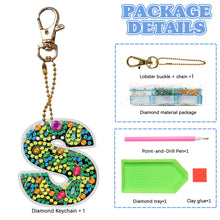 Load image into Gallery viewer, DIY Pocket Mirror Handmade Gem Keychains Letters Lady Bag Pendant (S)
