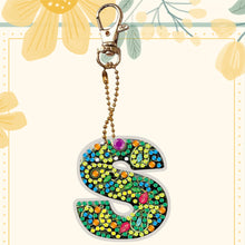 Load image into Gallery viewer, DIY Pocket Mirror Handmade Gem Keychains Letters Lady Bag Pendant (S)
