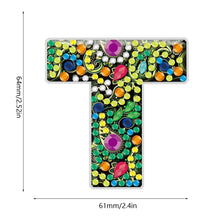 Load image into Gallery viewer, DIY Pocket Mirror Handmade Gem Keychains Letters Lady Bag Pendant (T)
