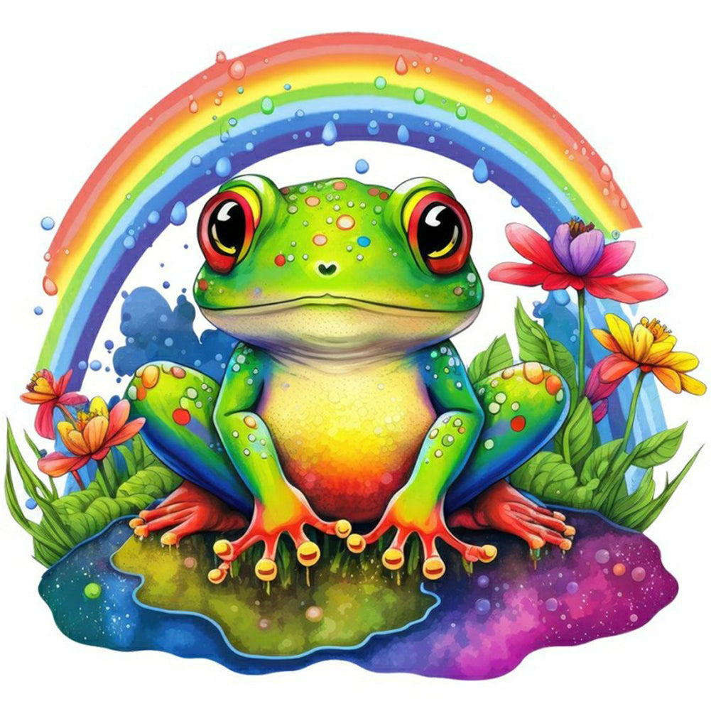 Diamond Painting - Full Round - rainbow frog (30*30CM)