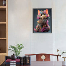 Load image into Gallery viewer, Diamond Painting - Full Round - colorful hair cat (30*40CM)
