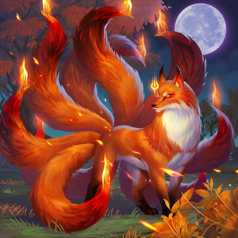 Diamond Painting - Full Round - nine-tailed fox (30*30CM)