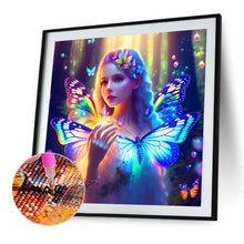 Load image into Gallery viewer, AB Diamond Painting - Full Round - butterfly girl (40*40CM)
