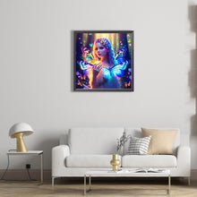 Load image into Gallery viewer, AB Diamond Painting - Full Round - butterfly girl (40*40CM)
