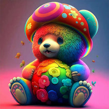 Load image into Gallery viewer, AB Diamond Painting - Full Round - colorful bear (40*40CM)
