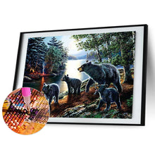 Load image into Gallery viewer, Diamond Painting - Full Round - forest black bear (40*30CM)
