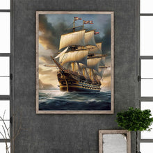 Load image into Gallery viewer, Diamond Painting - Full Square - sailing boat (30*40CM)
