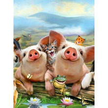 Load image into Gallery viewer, Diamond Painting - Full Round - two little pigs (30*40CM)

