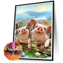Load image into Gallery viewer, Diamond Painting - Full Round - two little pigs (30*40CM)
