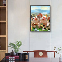 Load image into Gallery viewer, Diamond Painting - Full Round - two little pigs (30*40CM)
