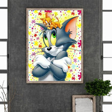 Load image into Gallery viewer, Diamond Painting - Full Round - cat and mouse (30*40CM)
