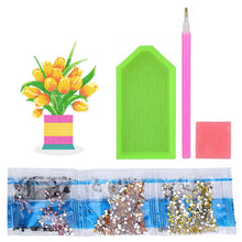 Load image into Gallery viewer, DIY Point Drilling Ornament Handmade Acrylic Mosaic Diamond Art Flower Kids Gift
