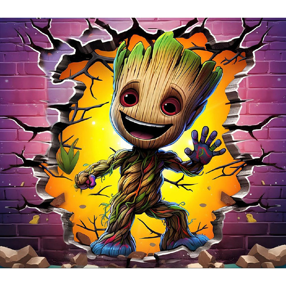 Diamond Painting - Full Round -Groot through the wall (40*35CM)