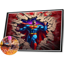 Load image into Gallery viewer, Diamond Painting - Full Round -superman through the wall (40*35CM)
