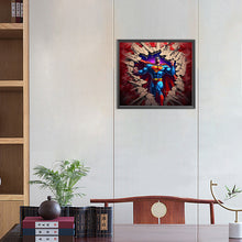Load image into Gallery viewer, Diamond Painting - Full Round -superman through the wall (40*35CM)
