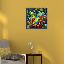 Load image into Gallery viewer, Diamond Painting - Full Round - three little frogs (30*30CM)
