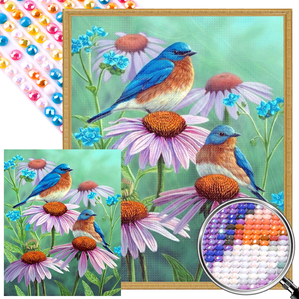 AB Diamond Painting - Full Round -daisy bird (40*50CM)