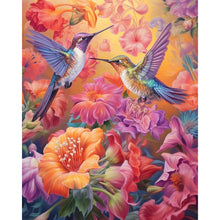 Load image into Gallery viewer, AB Diamond Painting - Full Round -bird holding flower (40*50CM)
