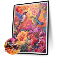 Load image into Gallery viewer, AB Diamond Painting - Full Round -bird holding flower (40*50CM)

