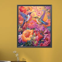 Load image into Gallery viewer, AB Diamond Painting - Full Round -bird holding flower (40*50CM)
