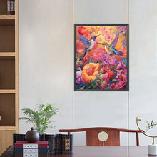 Load image into Gallery viewer, AB Diamond Painting - Full Round -bird holding flower (40*50CM)
